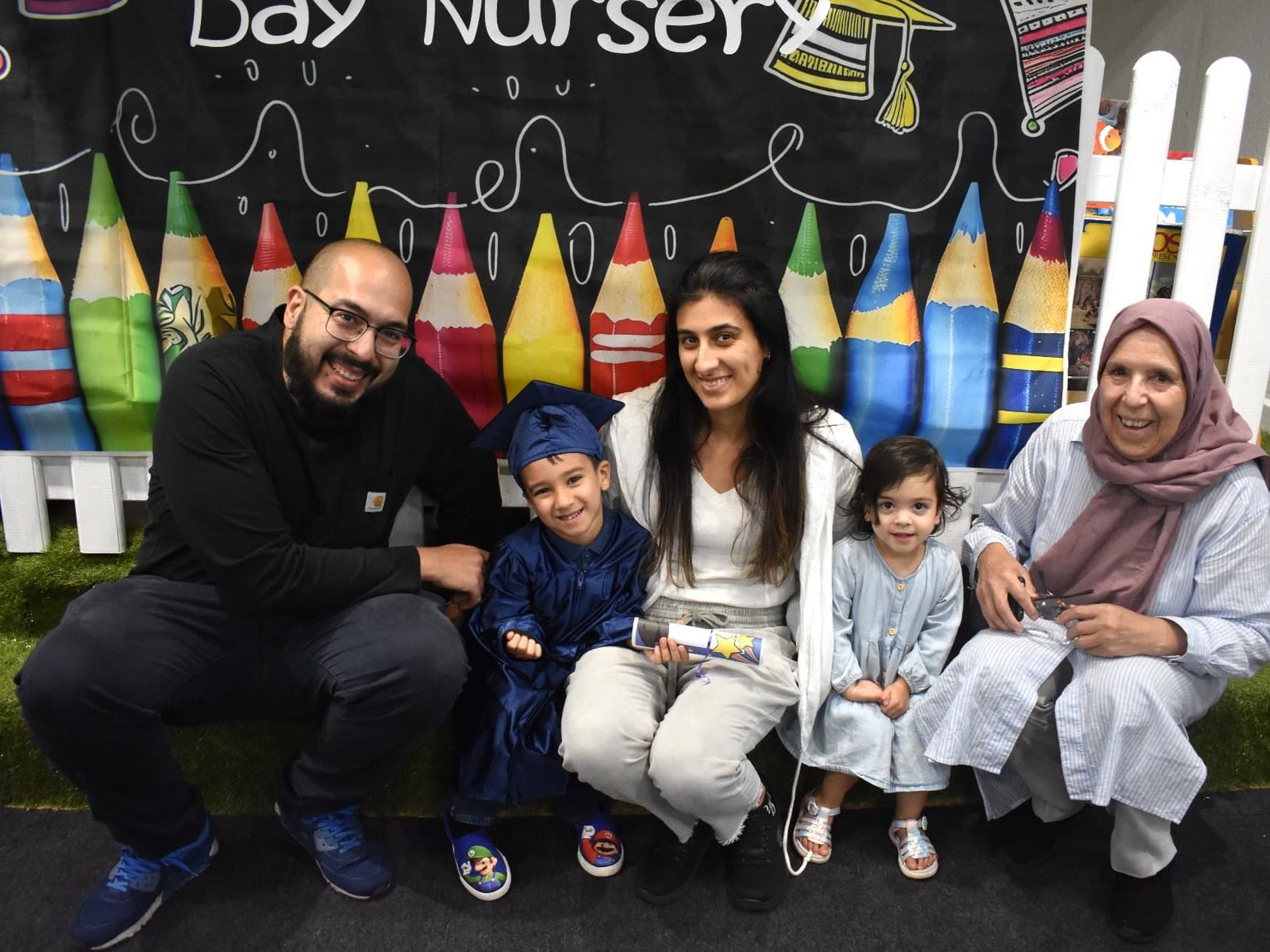 A Muddy Boots family celebrating their child's graduation